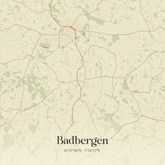Vintage map of Badbergen, Germany.