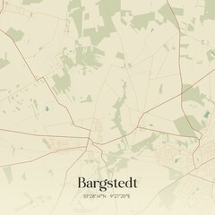 Vintage map of Bargstedt, Germany.