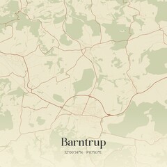 Obraz premium Vintage map of Barntrup, Germany.