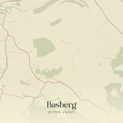Vintage map of Basberg, Germany.