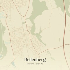 Obraz premium Vintage map of Bellenberg, Germany.