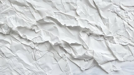 Fototapeta premium A close-up of crumpled white paper, showcasing texture and folds.