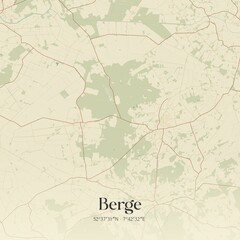 Vintage map of Berge, Germany.
