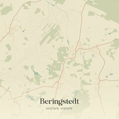 Vintage map of Beringstedt, Germany.