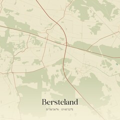 Vintage map of Bersteland, Germany.