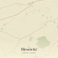 Vintage map of Blesewitz, Germany.