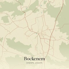 Vintage map of Bockenem, Germany.