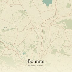Obraz premium Vintage map of Bohmte, Germany.