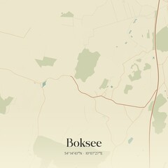 Obraz premium Vintage map of Boksee, Germany.