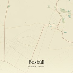 Vintage map of Bosbull, Germany.