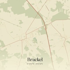 Vintage map of Brackel, Germany.