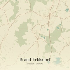 Obraz premium Vintage map of Brand-Erbisdorf, Germany.