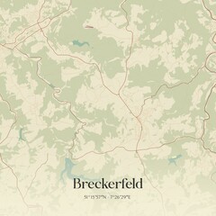 Vintage map of Breckerfeld, Germany.