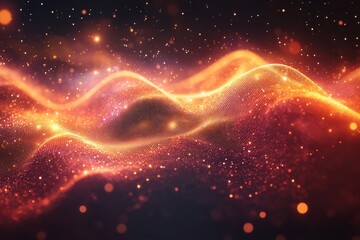 Abstract waves of light and color, creating a dynamic visual effect.