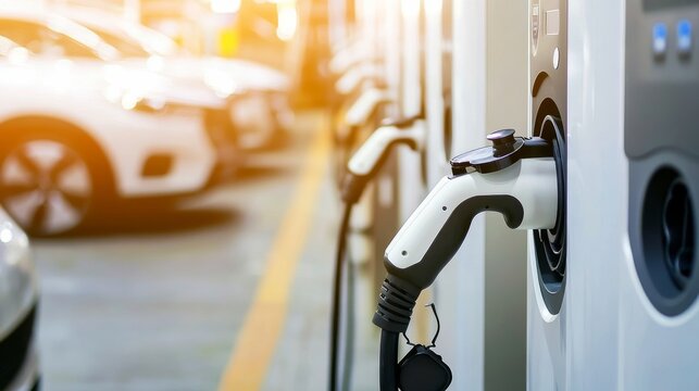 Future-proof electric vehicle charging infrastructure, network of fast-charging stations with renewable energy integration, Electric Vehicle Charging style