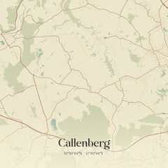 Vintage map of Callenberg, Germany.