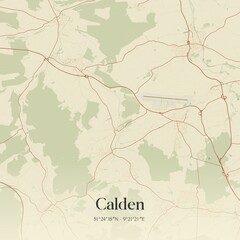 Obraz premium Vintage map of Calden, Germany.