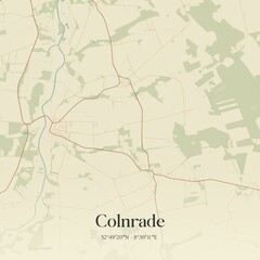 Obraz premium Vintage map of Colnrade, Germany.
