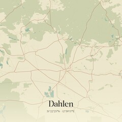 Obraz premium Vintage map of Dahlen, Germany.