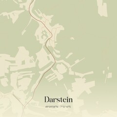 Vintage map of Darstein, Germany.