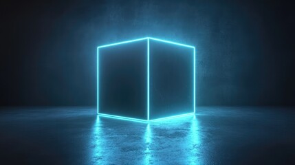 Lightbox On Dark Background 3D rendering