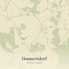 Vintage map of Donnersdorf, Germany.
