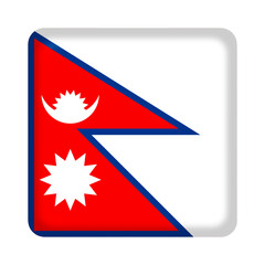 Nepal flag cube pin and badge
