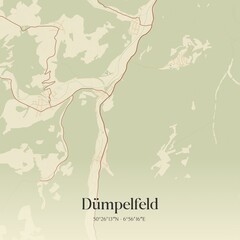 Naklejka premium Vintage map of Dumpelfeld, Germany.