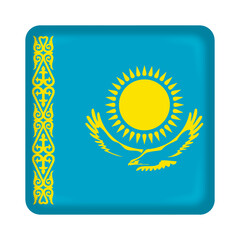 Kazakhstan flag cube pin and badge