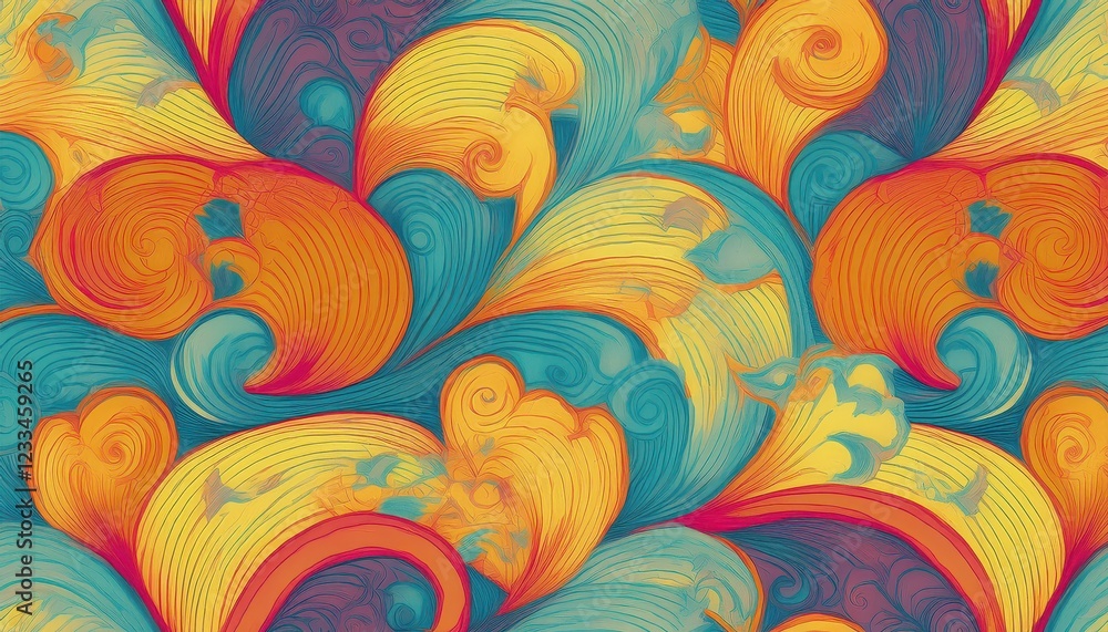 Poster vintage charm echoes through this retro seamless texture, brimming with a timeless pattern and warm 