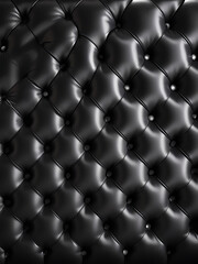 Black leather pattern - background. pattern, luxury, textured, furniture, close-up, material, textile, design, black color, modern, dark, decoration, ai
