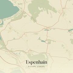 Vintage map of Espenhain, Germany.