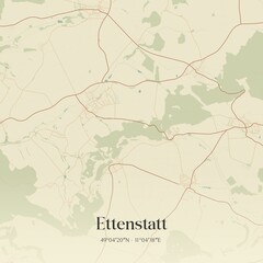 Vintage map of Ettenstatt, Germany.