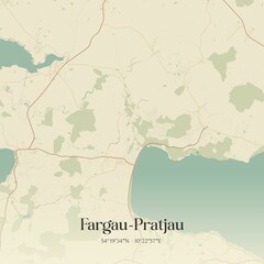 Vintage map of Fargau-Pratjau, Germany.