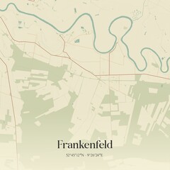 Obraz premium Vintage map of Frankenfeld, Germany.