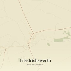 Obraz premium Vintage map of Friedrichswerth, Germany.
