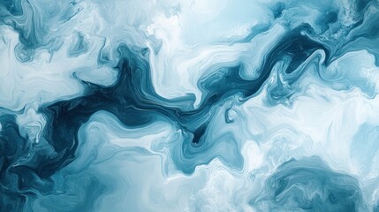 Obraz premium Abstract blue swirling paint texture background
