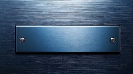 Brushed Metal Plate on Textured Background