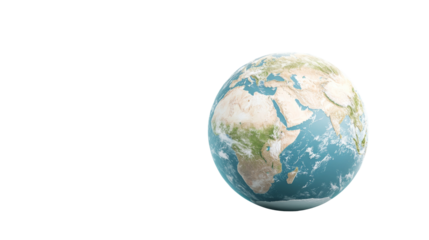 Earth globe on white environment 3d model global awareness concept