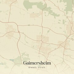 Obraz premium Vintage map of Gaimersheim, Germany.