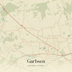 Vintage map of Garbsen, Germany.