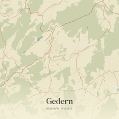 Vintage map of Gedern, Germany.
