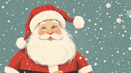 Festive Santa Claus Mixed Media Vector Illustration for Christmas Greetings and Holiday Designs