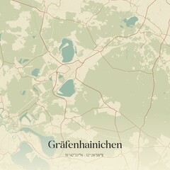 Vintage map of Grafenhainichen, Germany.