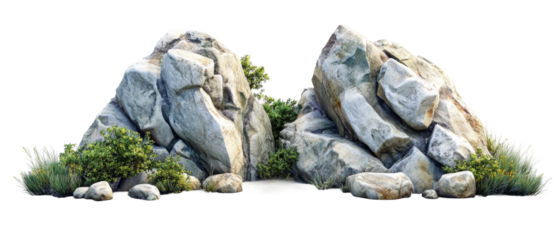 Natural rock formation with greenery white landscape photography outdoor nature concept
