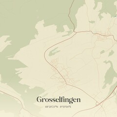 Obraz premium Vintage map of Grosselfingen, Germany.