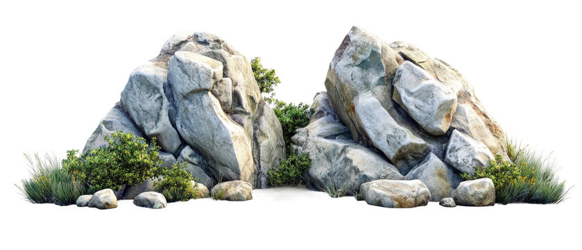 Natural rock formation with greenery white landscape photography outdoor nature concept
