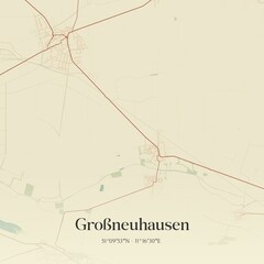 Vintage map of Großneuhausen, Germany.