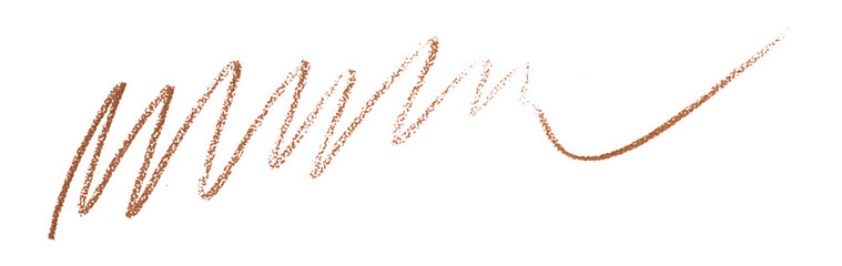 brown pencil strokes isolated on transparent background