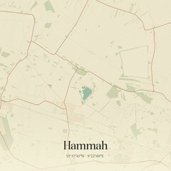 Obraz premium Vintage map of Hammah, Germany.